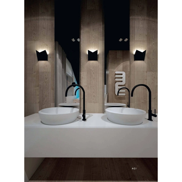 Kinkiet LAMPA ścienna AGI 7443 Shilo metalowa OPRAWA przyścienna trójkąty białe