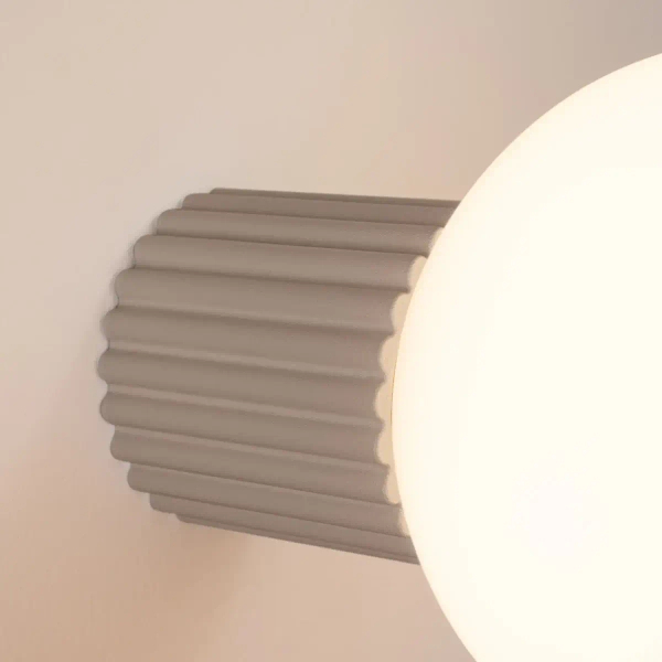 Ścienna lampa kulista HALO SL.1742 do łazienki IP44 kaszmirowa biała