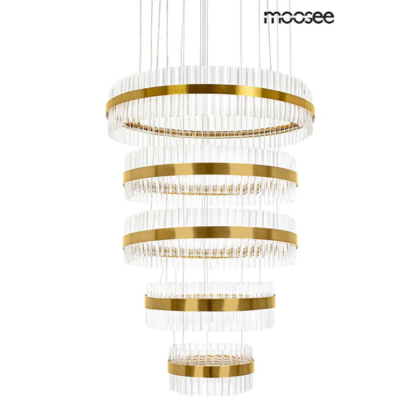 Kryształowy żyrandol Ghia MSE1501100396 Moosee LED 233W 3000K szkło złoty