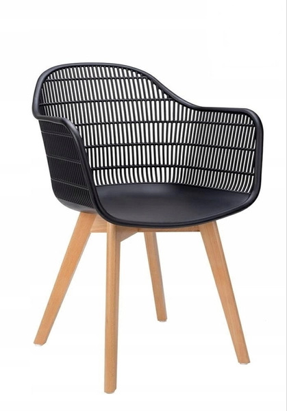 Krzesło Basket Arm Wood PW502T.ASCH drewniane czarne 