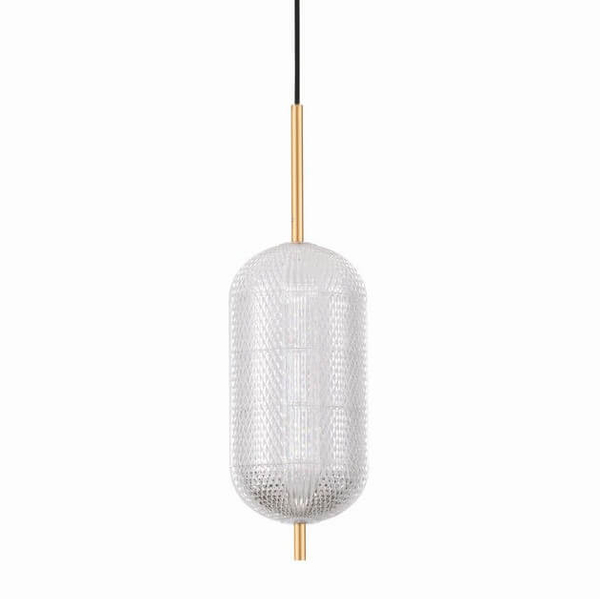 Lampa wisząca nad stół TIPUANI LE44626 LED 17W 3000K owalna złota przezroczysta