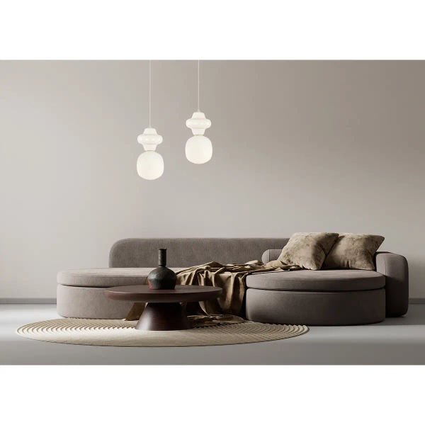 Szklana lampa wisząca Latera PND-94331-1L-PK ceramika różowa