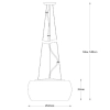 Salonowa lampa zwieszana PEARL 70463/05/11 Lucide przydymiony czarny