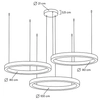 Lampa wisząca Ring MSE0008080100 LED 75W+2*50W 3000K złota