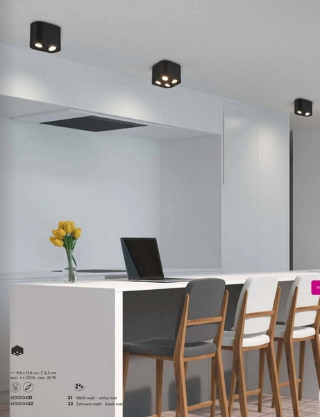 Downlight lampa sufitowa Cookie 612900132 metalowa do holu czarna