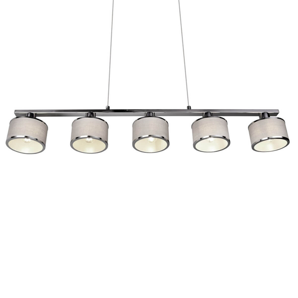 Sypialniana lampa wisząca Karpun 311600506 metal tkanina srebrny