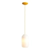 Lampa wisząca żółta FLASK ze szkła 1xE27 nad wyspę do jadalni 8500G21_M