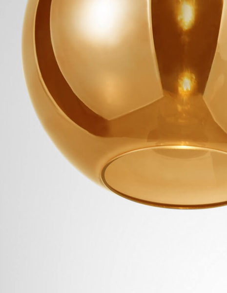 LAMPA wisząca CASTRO LE41958 Luces Exclusivas skandynawska OPRAWA szklany ZWIS kula ball złota
