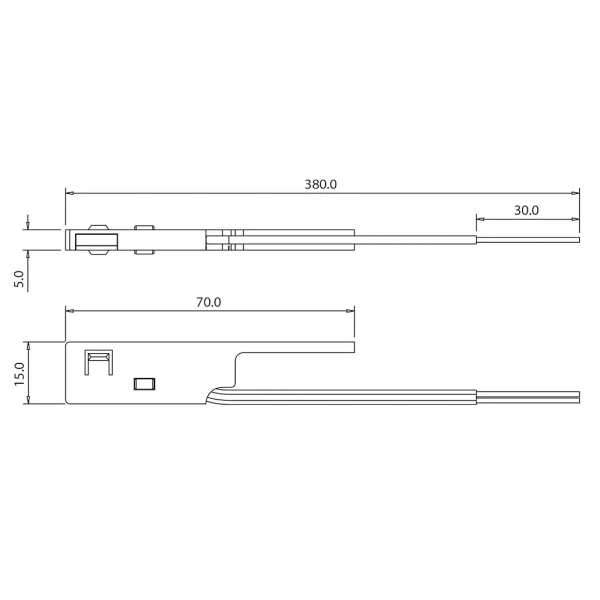 Proste łączenie szynowe z kablem Magnetic Track ML2168 czarny