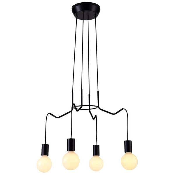 Lampa wisząca BASSO 34-71019 industrialna zwis metalowy pająk czarny