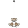 Loftowa LAMPA wisząca CROWN 107921 Markslojd skandynawska OPRAWA żyrandol ZWIS szklane kule balls sticks czarny przydymiony