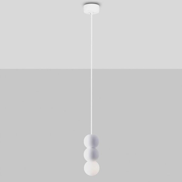 Lampa wisząca IBAGUE LE44662 do kuchni bubbles betonowa biała