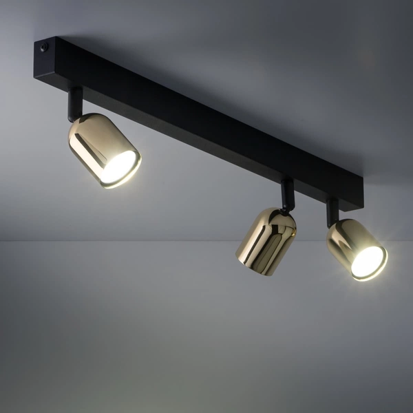 Potrójna lampa sufitowa reflektorki Top 6315 TK Lighting czarna złota