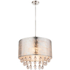 LAMPA wisząca AMY 15188H3 Globo abażurowa OPRAWA z kryształkami zwis glamour crystal srebrny przezroczysty