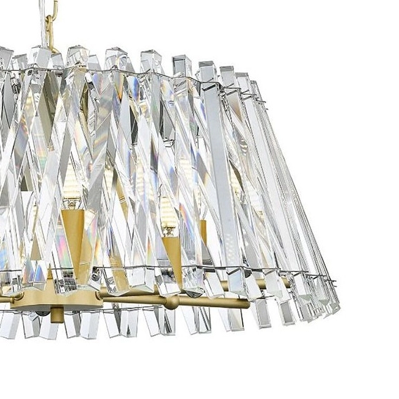 Glamour żyrandol pałacowy Mirabell lampa wisząca jadalniana złota