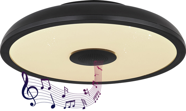 Lampa sufitowa Raffy 41366B z głośnikiem LED 18W 3000-6500K czarna