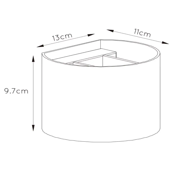 Kinkiet ścienny góra-dół XIO 09218/04/97 Lucide do biura mosiądz