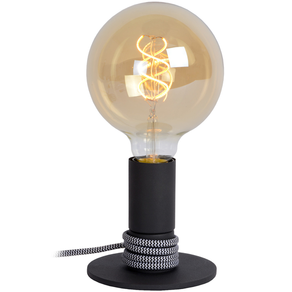 Nocna LAMPKA stojąca MARIT 45576/01/30 Lucide stołowa LAMPA metalowa czarna