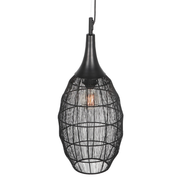 Lampa wisząca do salonu SORAYA 365420132 Trio zwis klatka czarny
