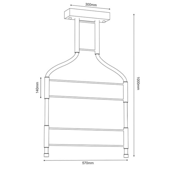 Wisząca lampa do salonu Alha 9058 Dohar LED 36W 4000K podwójna metal czarny biały