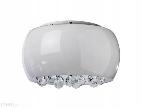 Wisząca lampa salonowa Quince do salonu biała crystals