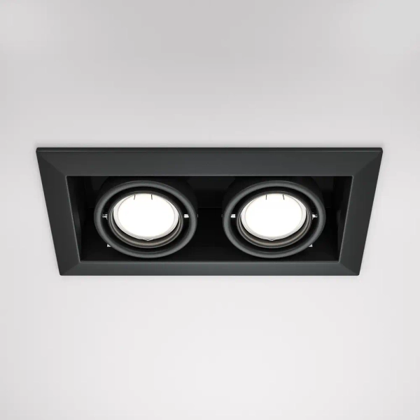 Oprawa wpuszczana modułowa podwójna LED 50W czarna Modern OUTLET
