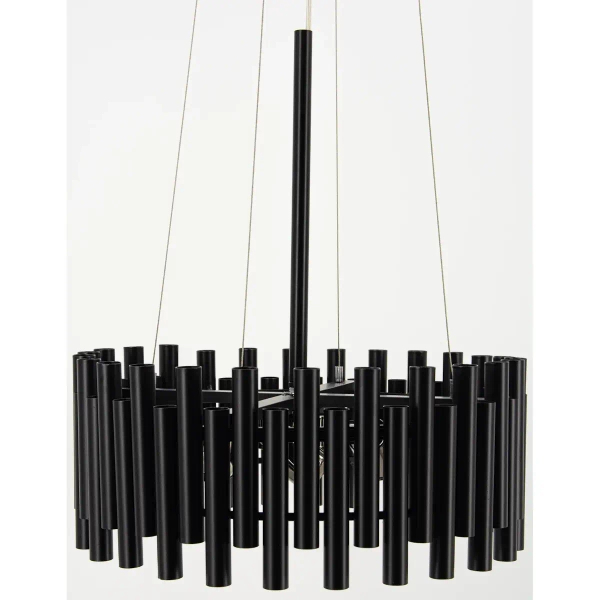 Okrągła lampa wisząca NARNI 6235/4 BL Elem nad stół czarny
