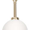 Szklana kula glamour Ero I wisząca lampa biała złota do biura