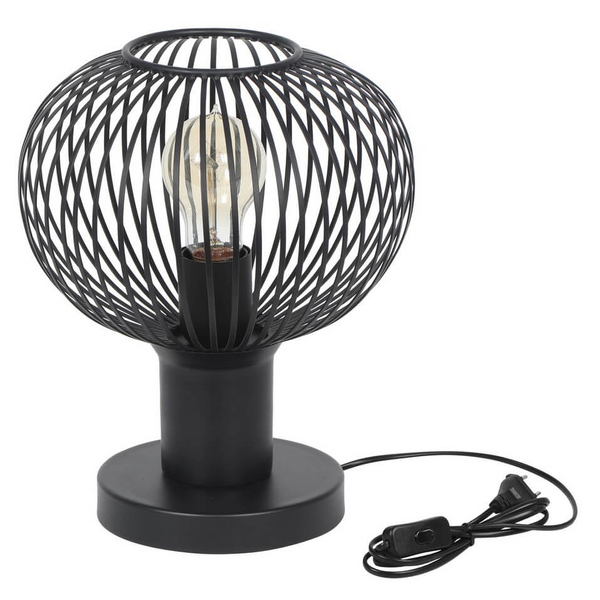 Stolikowa lampka salonowa GILA 565700132 Trio koszyk loft czarny