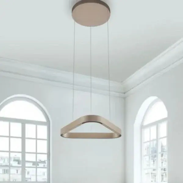 Opuszczana lampa wisząca na pilot Q-STRETTO brązowa 2690-97 2xLED 61W 2200-5000K CCT