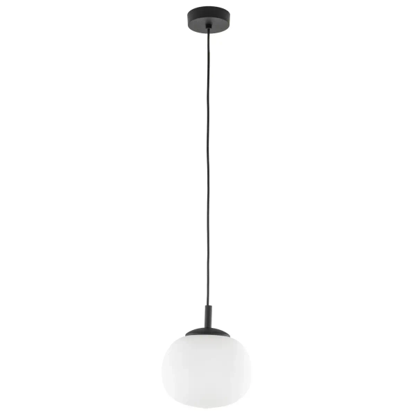 Kulista lampa wisząca VIBE 5824 szklana do sypialni czarny biały