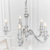Klasyczna lampa wisząca Finsbury 73598 na łańcuchu świecznikowa srebrna