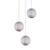 Wisząca lampa kulista Rosario PND-12220121-3A-GD Italux LED 12,6W 3000K złoty przezroczysty