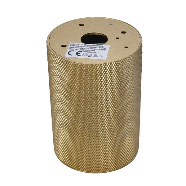 Podłużna lampa sufitowa 1382 metalowa tubka na korytarz złota