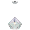 Geometryczna lampa wisząca Gaia 1 GAI0150 Dar Lighting do salonu chrom