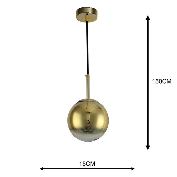 Okrągła lampa wisząca Palla LP-2844/1P S GD Light Prestige kulka ball złota