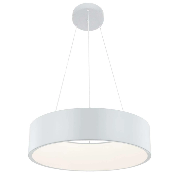 LAMPA wisząca MALAGA LP-622/1P WH Light Prestige metalowa OPRAWA zwis LED 24W 3000K okrągły biały