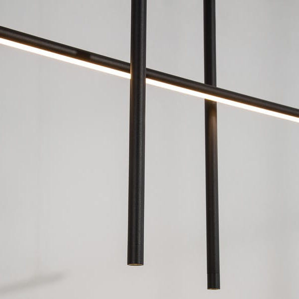 LAMPA wisząca BUGA LE41353 Luces Exclusivas minimalistyczna OPRAWA zwis LED 35W 3000K tuby czarne
