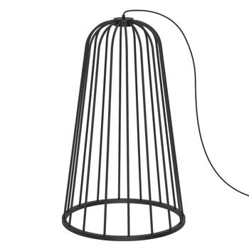 Industrialna lampa stojąca no. Moon 2014 do salonu druciana czarny