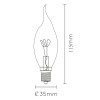 Świecznikowa żarówka Filament 49036/03/62 E14 3W 2200K 115lm bursztynowa