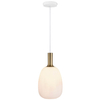 Szklana lampa wisząca nad stół Alton 47303001 biały złoty