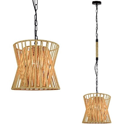 Loftowa LAMPA wisząca VARBERG industrialna OPRAWA zwis na łańcuchu beżowy czarny