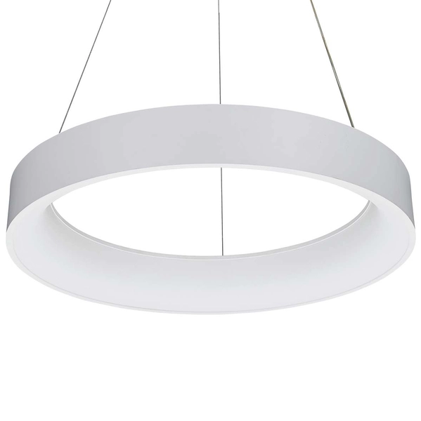 LAMPA wisząca CHIARA 3945-842RP-WH-3 Italux OPRAWA okrągła LED 42W 3000K pierścień ring biała