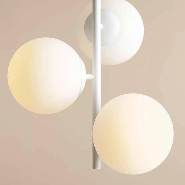 Salonowy zwis Fin 1120E_M Aldex molekuły szklane nad stół biały