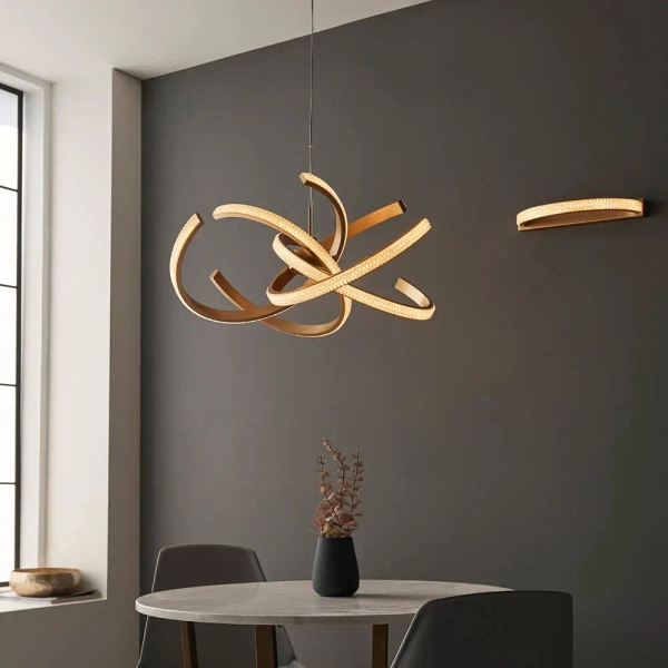 Modernistyczna lampa wisząca Lorenzo 97614 LED 48W 3000K złota