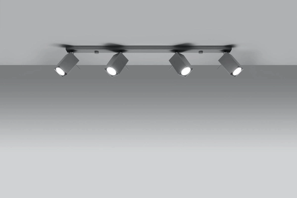 Regulowana LAMPA sufitowa MERIDA SL.0461 metalowa OPRAWA reflektorki szare