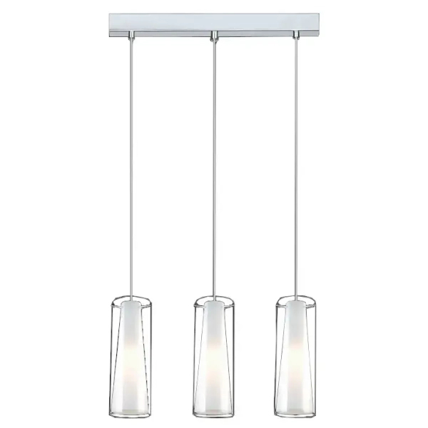 Lampa wisząca Carole MDM-1668/3B Italux tuby szklane chrom