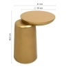 Drewniany stolik kawowy ELIAS MM001501100320 złoty 35cm do salonu