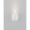 Ryflowana lampa ścienna GIRONTO LE45304 do salonu gipsowa biała