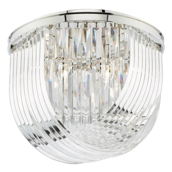 Lampa sufitowa Eltham ELT5238-EH Dar Lighting kryształ pałacowa nikiel srebrna